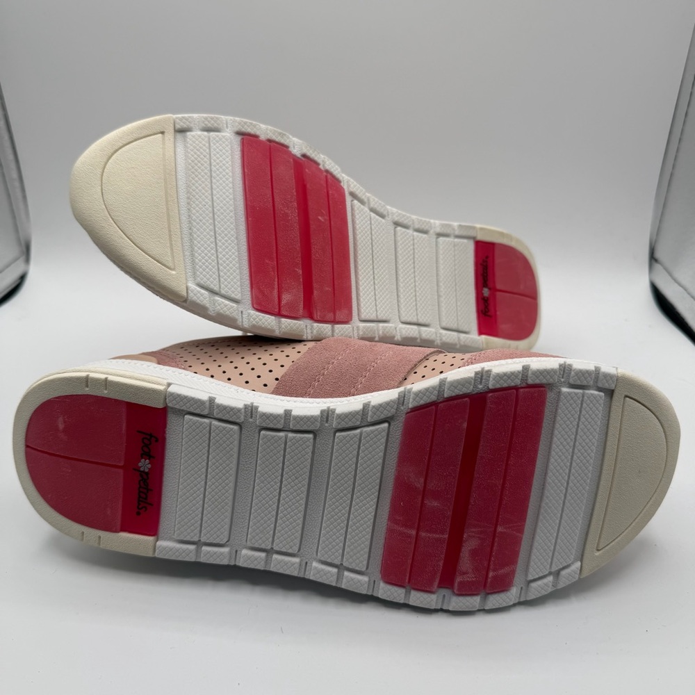 Foot Petals Pink Leather Perforated Comfort Sneakers Lace Up Women’s 8m View 6
